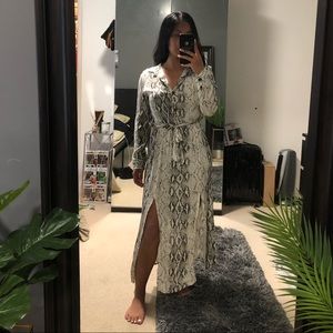 Snake Print Maxi Dress